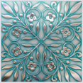thumbnail image 1 of Paquete De 24 Azulejos De Papel Tapiz De 8 X 8 "Para Protector Contra Salpicaduras De Cocina En Diseño De Hojas Verde Azulado Y Plateado. Protector Contra Salpicaduras De Azulejos De Papel Para Despeg, 1 of 5