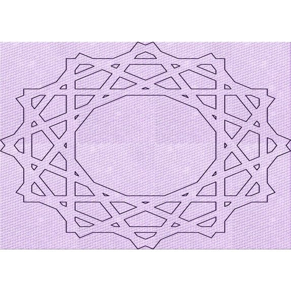 Ahgly Company Machine Washable Indoor Rectangle Transitional Bright Lilac Purple Area Rugs, 8' x 10'
