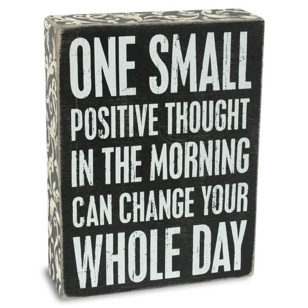 Positive Thought Box Sign Wood Sign - 6x8 - Walmart.com - Walmart.com