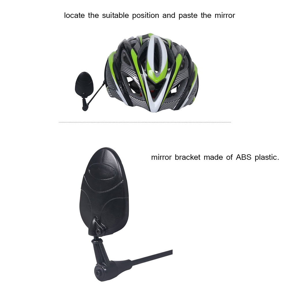 Bike Helmet Mirror With 360 Degree Adaptable Lightweight Rearview