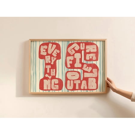 Everything Is Figureoutable Wall Art Positive Affirmations S Daily Motivation Decor Uplifting Quote Empowering Design1 Poster Unframed Size 16x24
