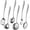 6PCS-Silver-Style A, variant on 304 Stainlss Steel Matte Kitchen Utensils Set, 11 Pcs Long Metal Cooking Utensil Gadgets Tools Set with Spatula, Ladle, Spoon, Skimmer, Turner, Pasta Server, Tongs
