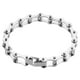 thumbnail image 1 of Pulsera moderna de acero inoxidable con diseño de cadena de bicicleta para hombre y mujer, cadena de eslabones que combina con todo, pulsera de eslabones para joyería unisex., 1 of 6