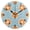 Black, variant on Orange Slices Pattern Wall Clock 10in Round Artistic Oil Painting Home Decor Desk Table Clock