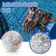 thumbnail image 3 of Matoen Sequins Beach Ball Pool Toys Balls 24 Inch Giant Confetti Glitters Inflatable Clear Beach Ball Swimming Pool Water Beach Toys, 3 of 6