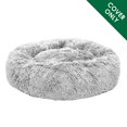 thumbnail image 2 of Furhaven Replacement Donut Dog Bed Cover Plush Long Faux Fur Calming Cuddler Machine Washable - Misty Gray Large, 2 of 5