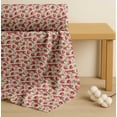 thumbnail image 4 of Soimoi White Cotton Poplin Fabric Floral & Pomegranate Fruits Printed Fabric 1 Yard 56 Inch Wide, 4 of 7