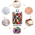 thumbnail image 6 of Yayeee 2 Pack Qtip Holder Dispenser for Bathroom with Lid Cotton Swab Canister, Retro Geometric, 6 of 6