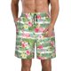 thumbnail image 1 of Balery Tropical Flamingo Traje de Baño Estilo Hawaiano para Hombre, Shorts de Secado Rápido con Bolsillos-3X-Large, 1 of 6