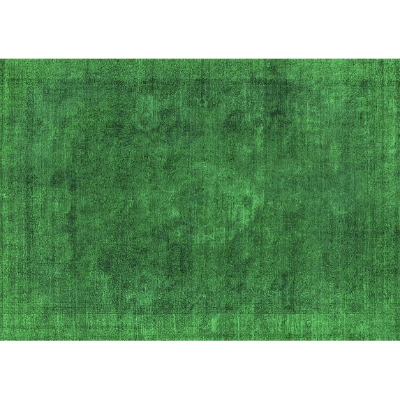 Ahgly Company Indoor Rectangle Oriental Green Industrial Area Rugs, 3' x 5'