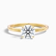 thumbnail image 6 of Ada Round Solitaire Lab Grown Band Ring Gold Minimalist Everyday Wear, 6 of 24