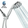 thumbnail image 4 of HOPOPRO Shower Head with Handheld 6 Setting Sprayer High Pressure Showerhead with Hose, Chrome with Water Saving, 4 of 7