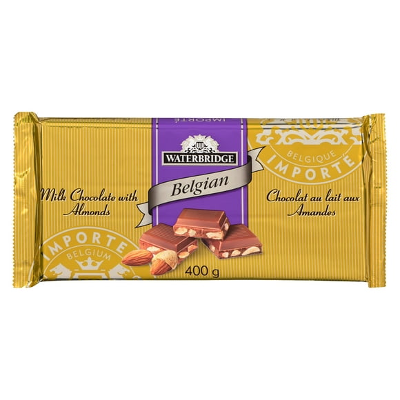 Waterbridge Milk Chocolate with Almonds, 400 g