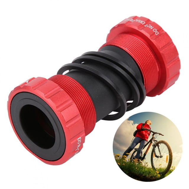 Red High Lubrication Bottom Bracket, Mountains Bicycle Bottom Bracket, For Outdoor Cycling Thread Bottom Bracket 68-72M Integrated Crankset Riding