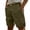 Army Green, variant on CQONEPT Cargo Shorts for Men Stretch Waist Tactical Short Knee Length Work Hiking Bermuda Shorts with 4 Pockets White XL