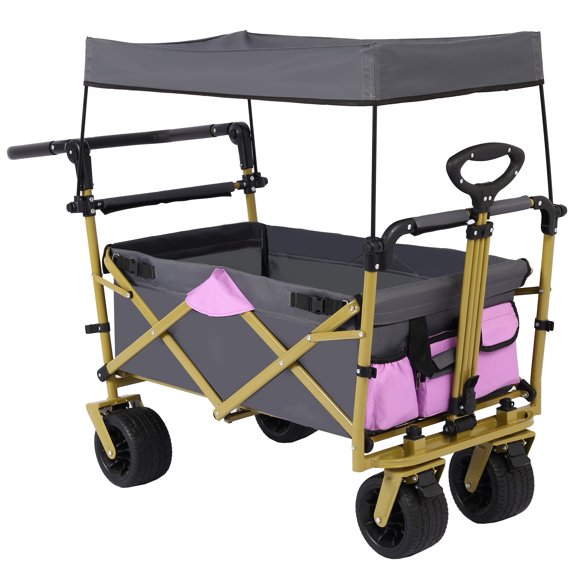 Collapsible Wagon Cart,DFITO Push & Pull Utility Folding Wagon with
