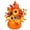 X2-Orange A, variant on Thanksgiving Pumpkin Fall Table Decoration,Artificial Pumpkin with Maple Leaves Sunflower and Berries, Fall Harvest Decor for Tabletop Display Party Seasonal Decor,4.7x9.8 inch(White Sunflower)