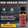 thumbnail image 3 of Dynatex Red Grease 12 oz Aerosol Can - Multi-Purpose, Extreme Pressure, 0°F to 400°F, Water Resistant, For Bearings Hinges Hitches Fifth Wheels (2-Pack), 3 of 9