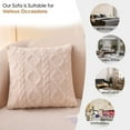 thumbnail image 5 of Decorative Throw Pillows 40x40cm Polyester Square Cushions with Invisible Zipper for Sofa Bed Living Room Bedroom Outdoor Seasonal Home Refresh(White),Ccwuwei, 5 of 8
