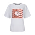 thumbnail image 3 of Fgnfyis T-Shirts Femmes T-Shirts de Volleyball Équipe de Volleyball Tee Tops Graphiques Volleyball Décontracté Manches Courtes T-Shirts Femmes Blanc TTG, 3 of 4