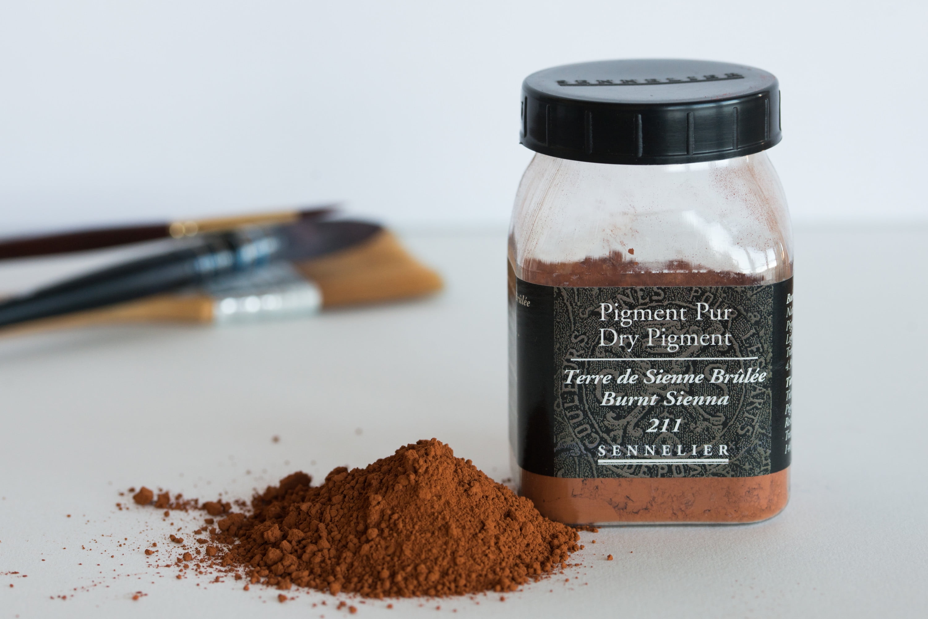 Sennelier Dry Pigment, 140g Jar, Burnt Sienna