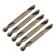 thumbnail image 1 of Brocas de doble extremo HSS con recubrimiento de titanio, vástago recto, herramienta rotativa espiral de 4.2 mm, 5 piezas, 1 of 3