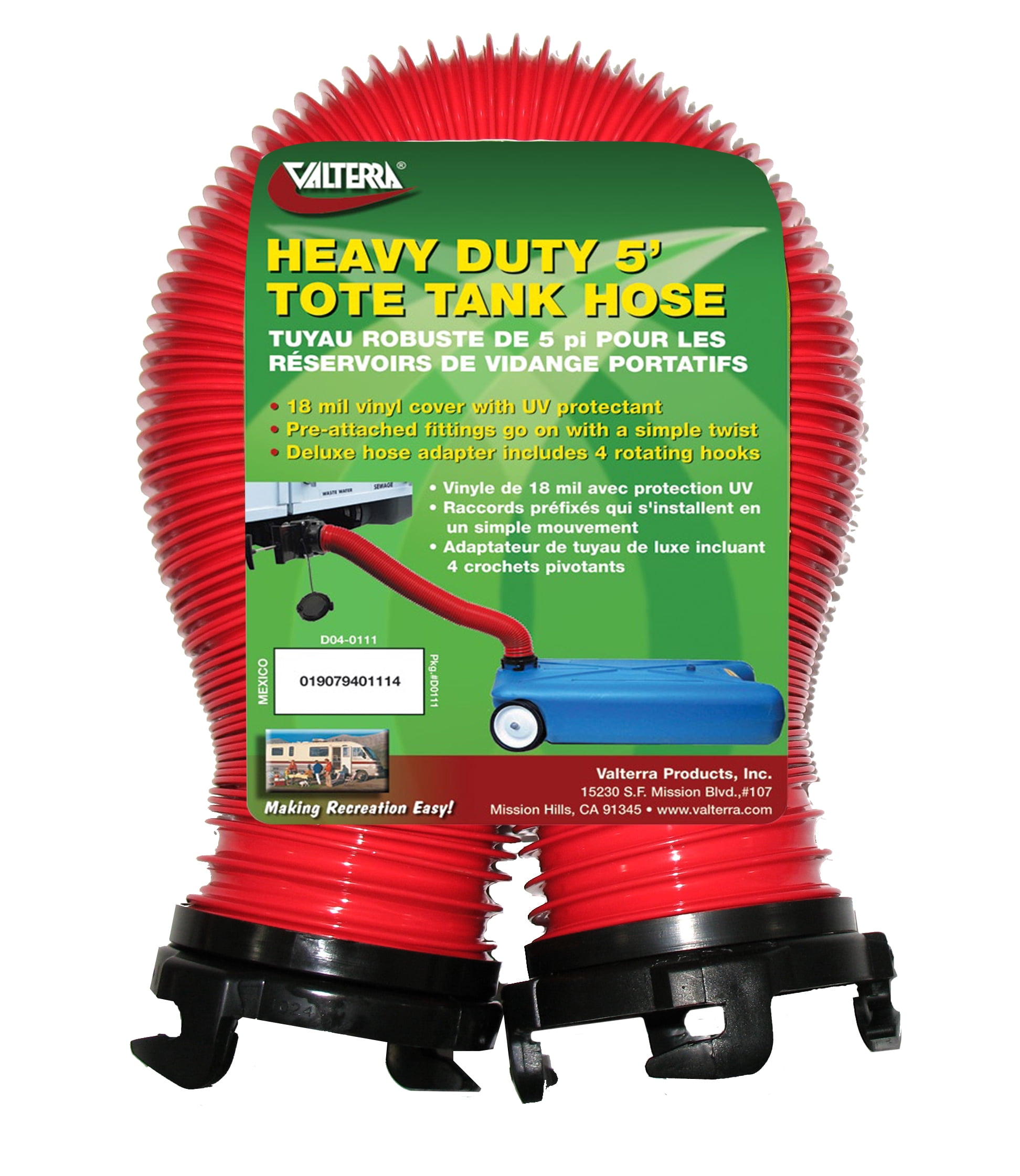 Valterra D04-0111 Heavy-Duty Tote Tank Hose - 5'