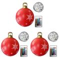 thumbnail image 2 of 3 Piezas 60 Cm Inflable Navidad PVC Resplandor Fiesta Nuevo (copo Nieve 2) Rojo, 2 of 5