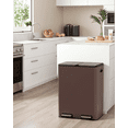 thumbnail image 6 of TLSUNNY 16 Gal Dual Compartment Trash Can, Step Pedal Recycling Bin w/ 2 Soft-Close Lids and 2 Odor Control Box, for Kitchen Use, 6 of 10