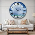 thumbnail image 3 of Designart 'Beach Clouds II' Traditional wall clock, 3 of 4