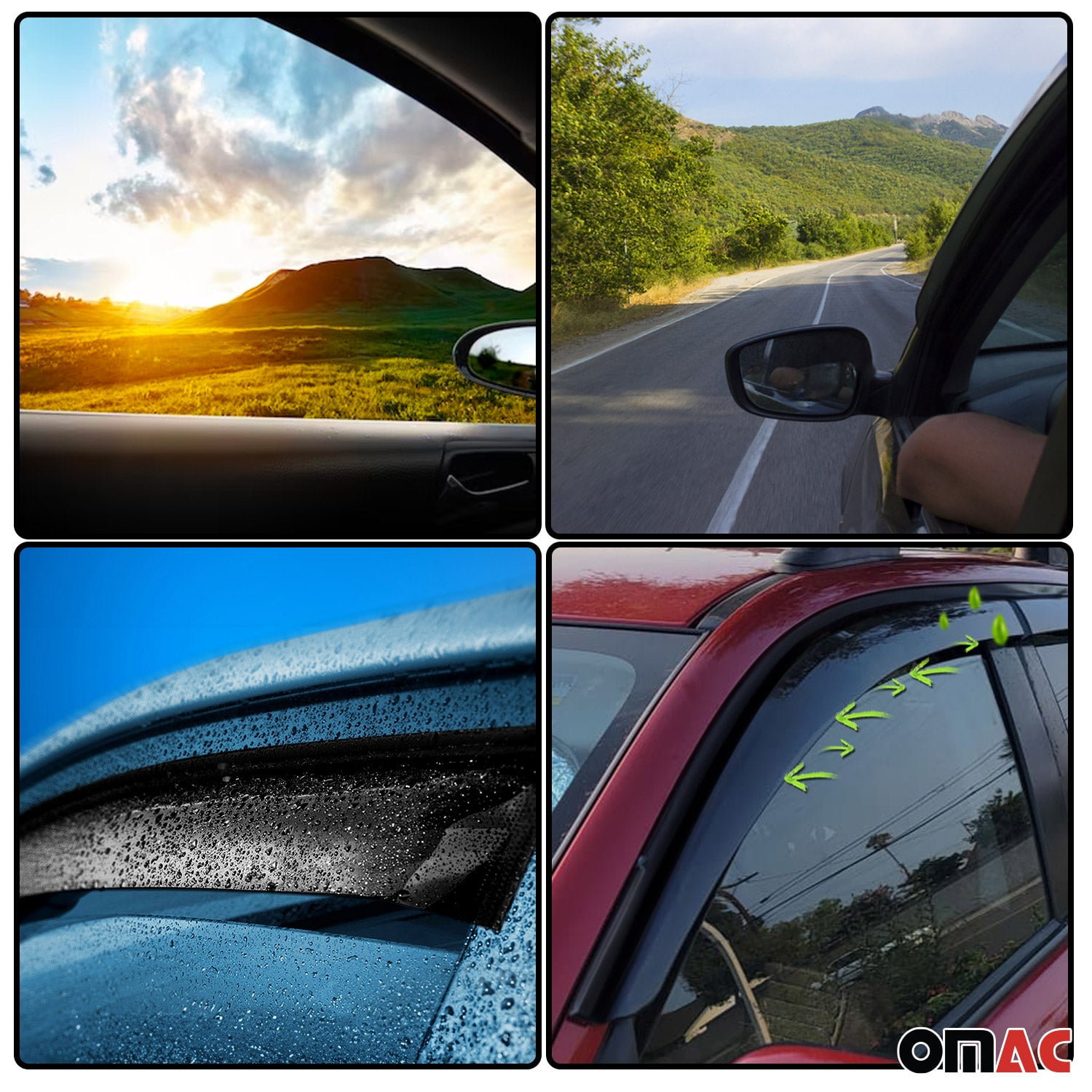 Window Visor Vent Rain Guard Deflector for Kia K5 2021-2025 Smoke 4 Pcs