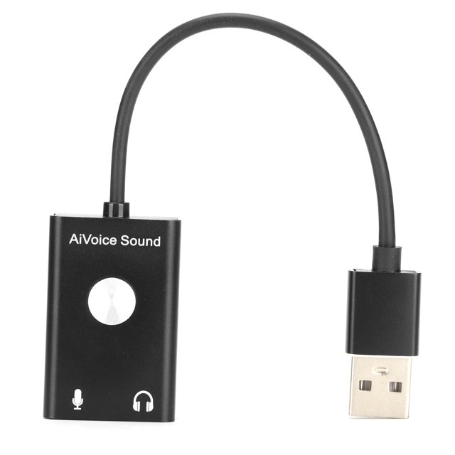 Adaptador de Audio USB estéreo externo 3 en 1 compatible con escuchar, decir voz, tarjeta de sonido puro para Windows, Linux, OS X