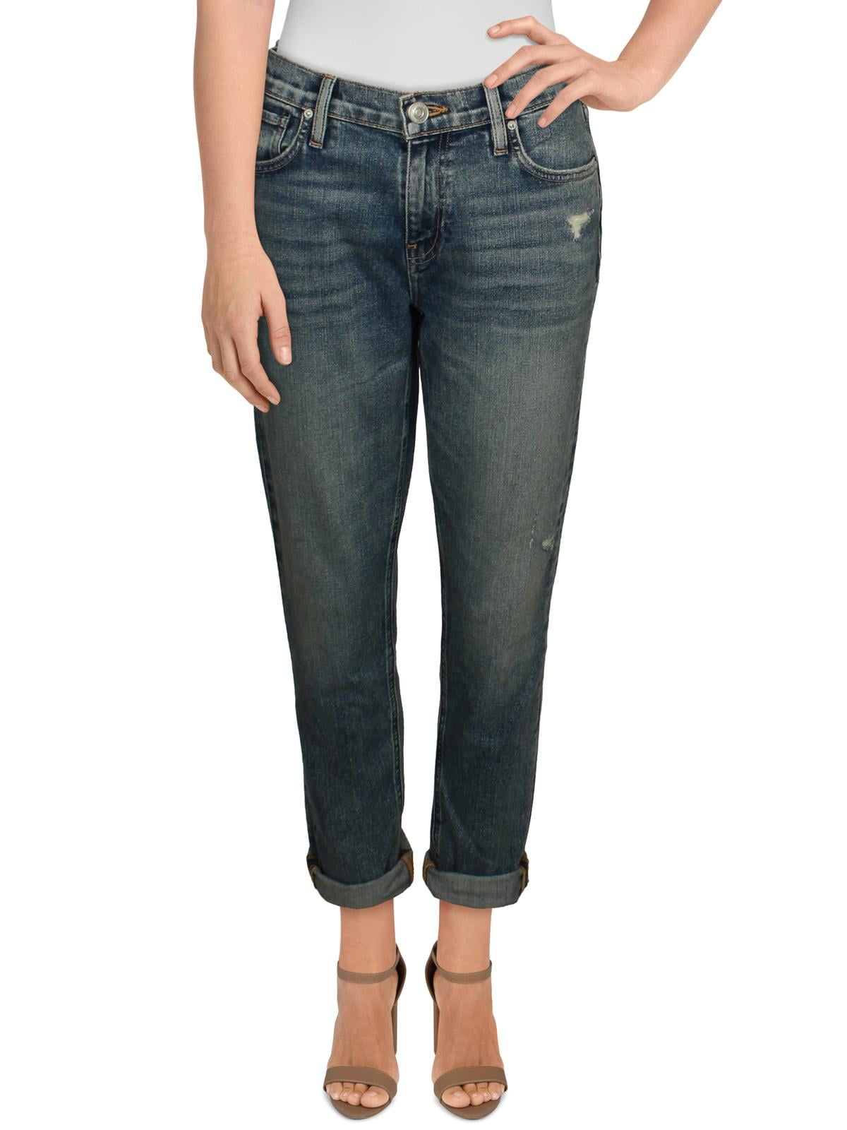 Hudson Womens Lana High Rise Cuffed Boyfriend Jeans