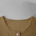 thumbnail image 5 of Button Down Short Sleeve Shirts for Women Round Neck Loose Casual Summer Tops, 5 of 8