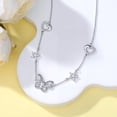 thumbnail image 2 of THOYAS 925 Sterling Silver Dainty Butterfly Pendant Necklace,Cubic Zirconia Butterfly Necklace 18''+2'' Adjustable Chain Trendy Jewelry for Women, 2 of 3