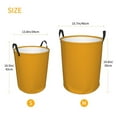 thumbnail image 5 of Fotbe Laundry Hamper With Durable Leather Laundry Basket Goldenrod Thickened Waterproof Round Collapsible Laundry Hamper, Dirty Clothes Laundry Basket, 5 of 8