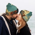 thumbnail image 5 of Picia Western Desert Cactus Bald Eagle Pattern Knitted Beanie Hat for Men and Women , Unisex Winter Warm Stretchy Knit Cap Thick Fisherman Beanies Cuffed Plain Skull Caps, 5 of 6