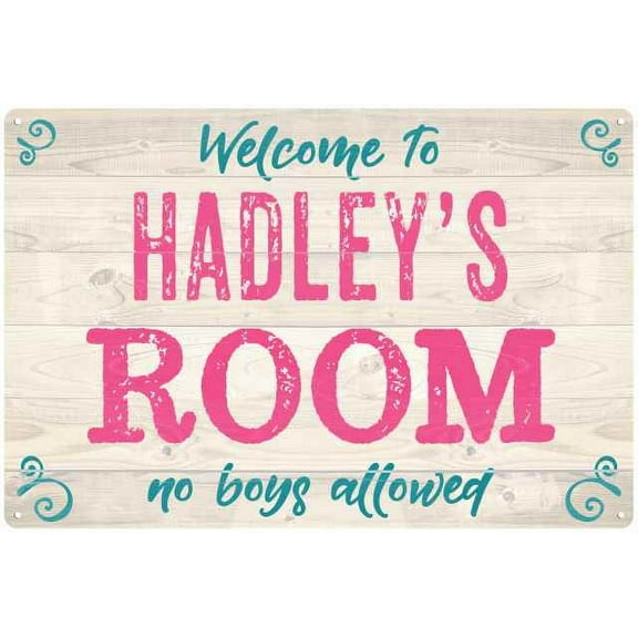 HADLEY'S Room Kids Bedroom Sign Gift 8x12 Metal Sign 108120089113