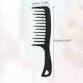 thumbnail image 2 of 1 pieza de peine ancho cómodo para mujeres, ideal para cabello rizado, grueso, ondulado, mojado y lacio, color negro de PP, 2 of 5