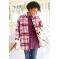 thumbnail image 4 of Woman Within Plus Size Fleece Flannel Snap-Front Shirt, 4 of 6