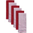 thumbnail image 2 of Stripes Kitchen Towels/Hand Towels, 6 Pack Large 100% Ring-Spun Cotton with Hanging Loop, 430 GSM Soft  Ultra Absorbent, Machine Washable 16 x 28 inches., 2 of 11