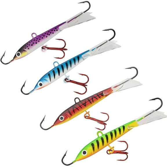THKFISH Ice Fishing Jigs Ice Fishing Lures Ice Fishing Gear for Crappie, Panfish, Walleye, Bluegill Vertical Jigs Kit Ice Fishing Tackle 4PCS/8PCS 10g(0.35oz) 18g(0.63oz)