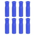 thumbnail image 1 of Unique Bargains 8pack Embouts de Paille en Silicone, Embouts de Paille Réutilisables Souples Adaptés aux Pailles en Acier Inoxydable de 1/3 Pouce (8 Mm), Bleu, 1 of 7