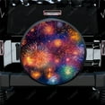 thumbnail image 1 of Motif Nuages Colorés Polyester Universel Housse de Roue de Rechange pour Remorque RV SUV Camion Camping-Car, 1 of 5