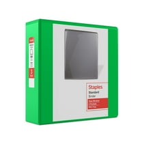 Staples Standard 3-Inch D-Ring Binder Green (26354) 110080
