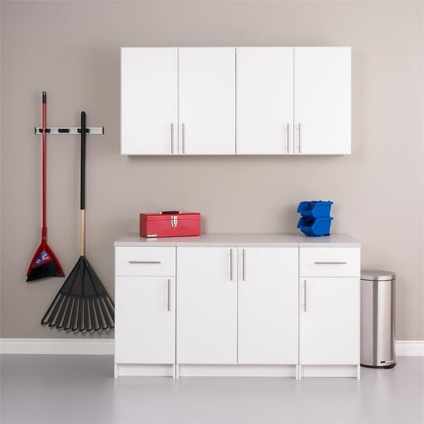 Prepac Elite 5 Piece 64" Garage Storage Set B in White ...