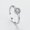S925 Silver Ring, variant on Womens Sterling Silver Geometric Ring With Round Zircon Artificial Diamond S925 Jewelry Korea Japan Style Ring