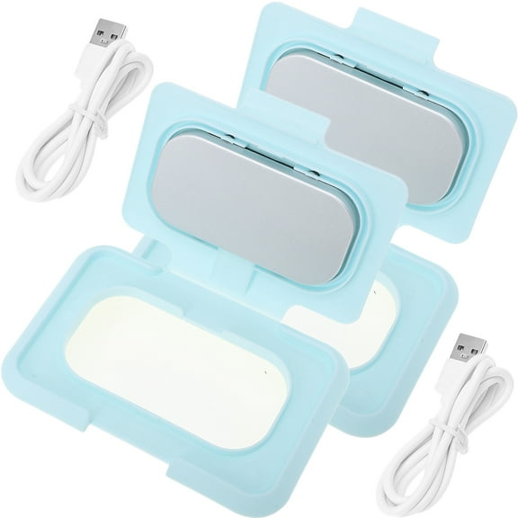 WHAMVOX Baby Wipe Warmer Rectangular Shape for Home and Travel 2Pcs 4.7x3.1in