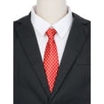 thumbnail image 5 of CORBATA CORTA ELÁSTICA PREATADA UNISEX INSPIRAR CHIC CON PATRÓN COLORIDO Y LINDO PARA UNIFORMES ESCOLARES, PUNTOS BLANCOS SOBRE ROJO, TALLA ÚNICA, 5 of 5