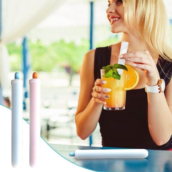 Xihbxyly Máquina para Hacer Hielo con Pajitas, Material Apto para Uso Alimentario, Diseño Masticable, Accesorio Refrescante para Bebidas, Esencial para Fiestas, Potenciador de Bebidas Refrescantes, C